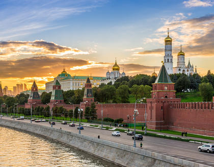 Moskauer Kreml im Sonnenuntergang