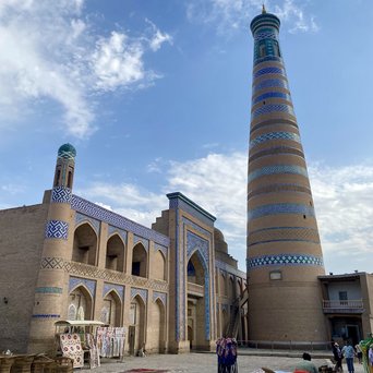 Blick auf Khiva in Usbekistan