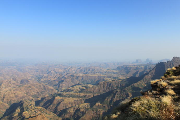 Blick auf das Simien Gebirge