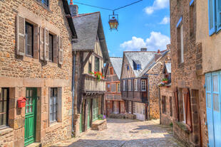 traditionelle Fachwerkhäuser in Dinan