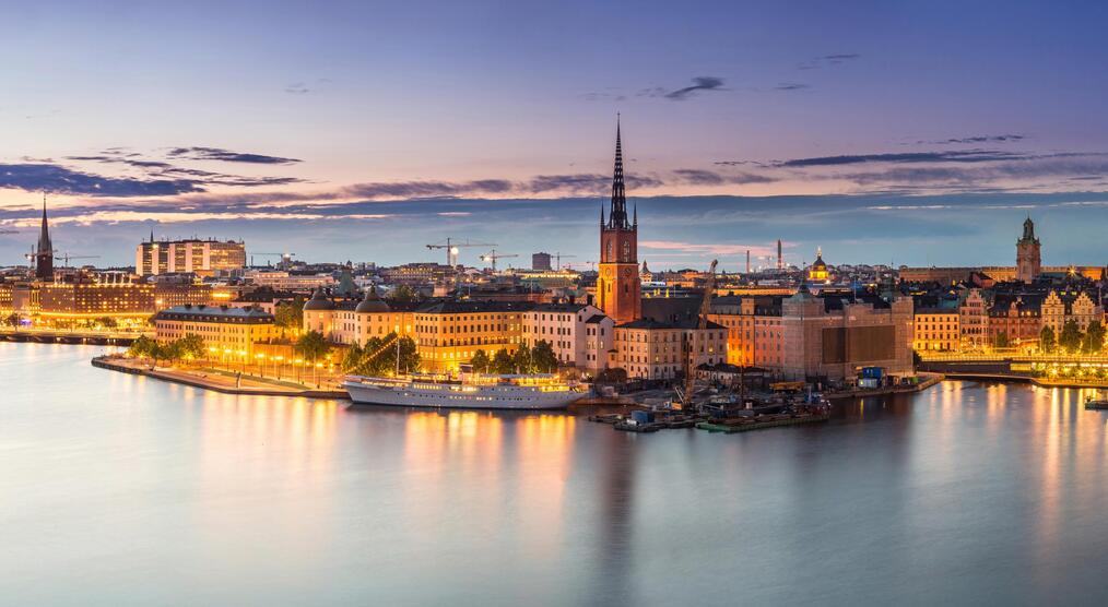 Stockholm Gamla Stan am Abend Schweden Reisen