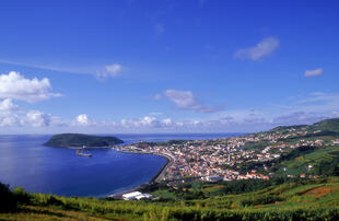 Blick auf die Insel Faial 