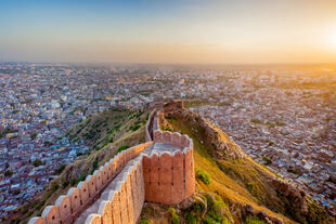 Nahargarh Fort bei Sonnenuntergang