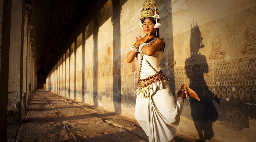 Apsara Tänzerin in Angkor Wat