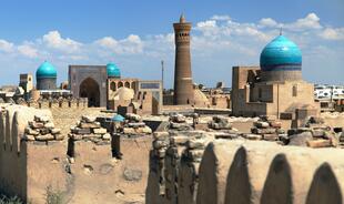 Blick über die Stadt Buchara in Usbekistan 