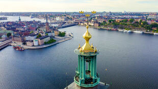 Blick von Stadhus auf Stockholm 