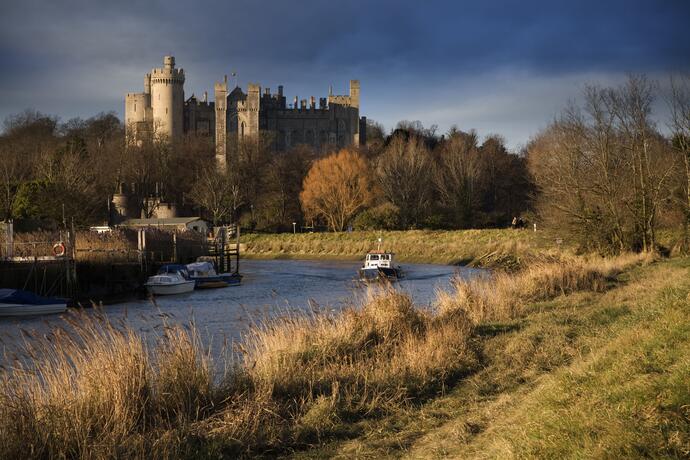 Arundel Castle und Fluss