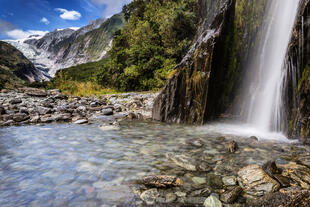 Wasserfall in Franz Josef Glacier Valley 