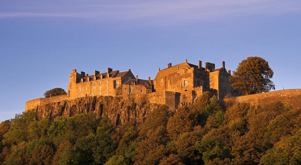 Stirling Castle im Abendrot