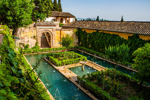 Gärten in der Alhambra in Granada