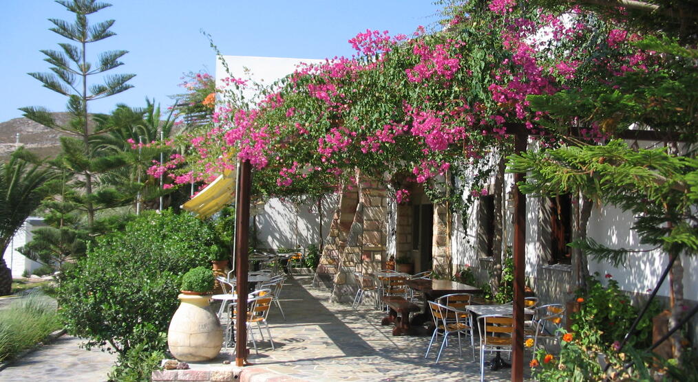 Hotelterrasse in Skala 