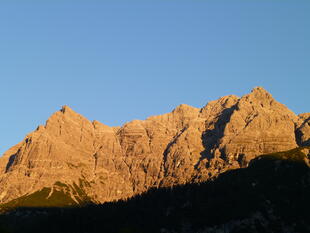 Abendrot - Blick vom Gasthof Hochvogel Richtung Süden