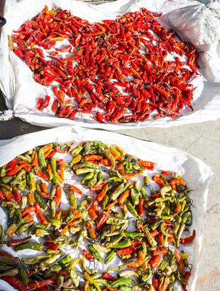 Chillis auf dem Markt