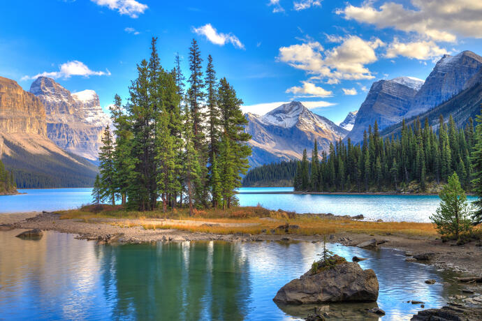 Spirit Island auf Lake Maligne 