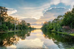 Sonnenuntergang in Angkor Thom