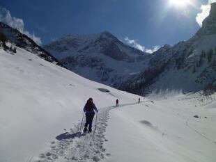 Sonniges Schneeschuhwandern