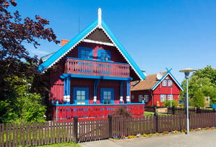 traditionelles Holzhaus in Nida 