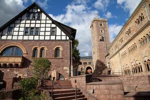 Innenbereich Wartburg Mauern und Fachwerk