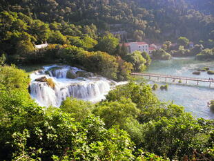 Krka Wasserfälle Skradinski buk von oben