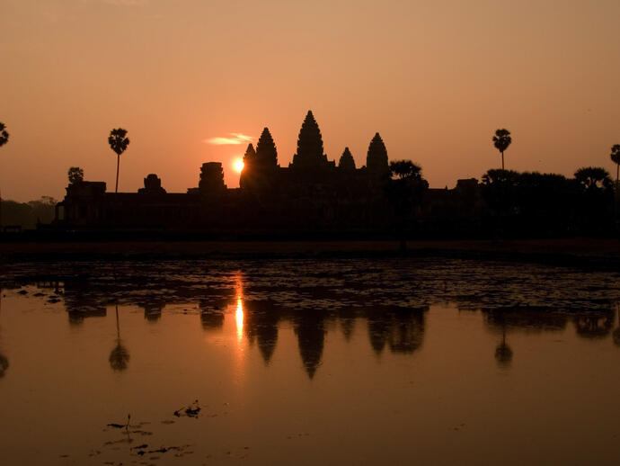 Angkor Wat bei Sonnenaufgang