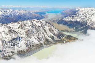 Luftansicht des Aoraki 