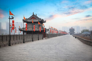 Alter Turm der Stadtmauer in Xi'an