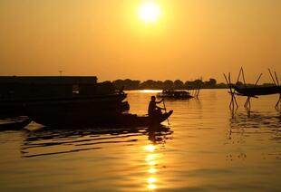 Tonle Sap zum Sonnenuntergang