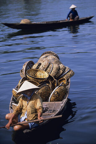 Boote auf dem Mekong