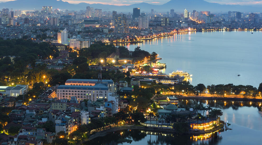 Blick auf Hanoi