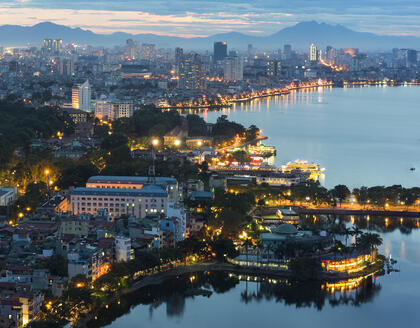 Blick auf Hanoi