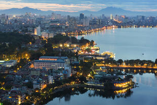 Blick auf Hanoi