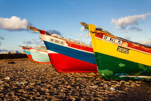 Boote am Strand