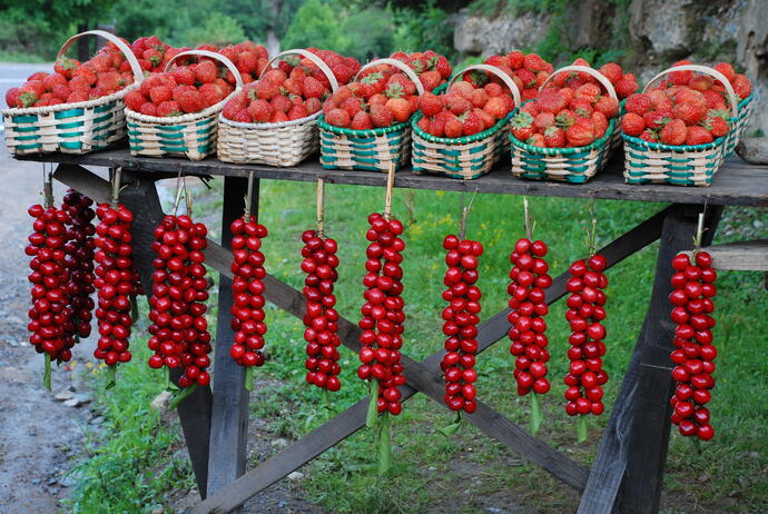 Obststand auf dem Land