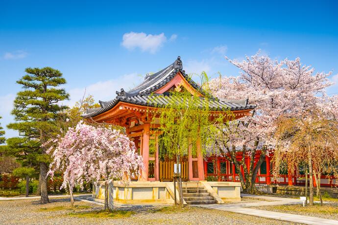 Buddhistisches Tempelhaus in Sanjusangendo Shrine, Kyōto