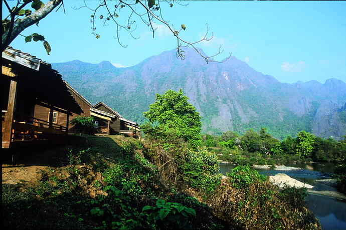 Häuser in Vang Vieng