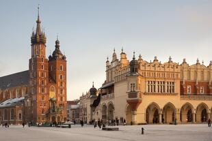 Hauptmarkt und Marienkirche in Krakau