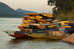 Boote auf dem Mekong