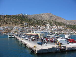 Ankunft am Hafen auf Patmos