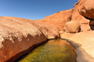 Wasserloch in der Namib Wüste