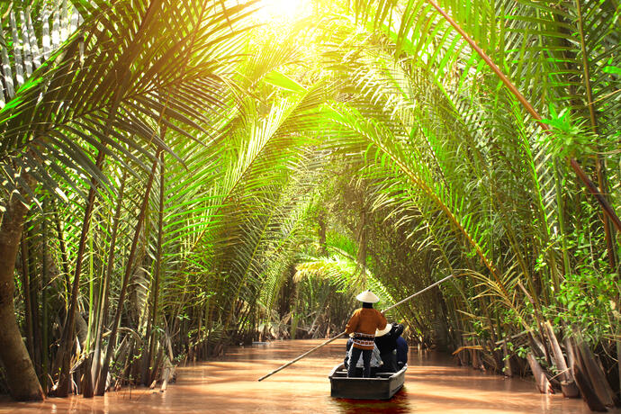 Bootsfahrt im Mekong-Delta 