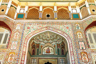 Architektonische Details in Amber Fort