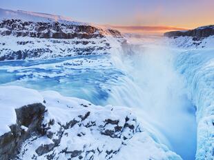 Eisbedeckter Gullfoss