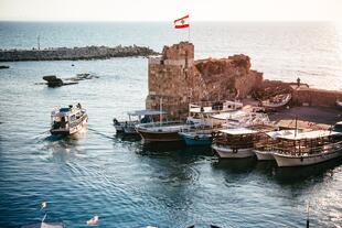 Boote im Hafen von Byblos