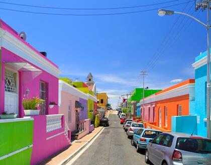 Buntes Viertel Bo-Kaap in Kapstadt