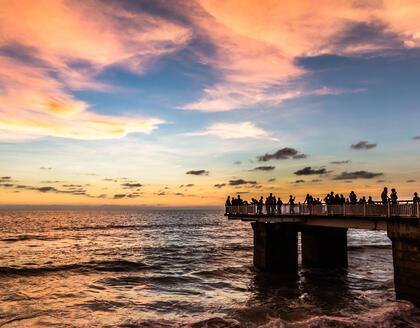 Sonnenuntergang an der Galle Face Green