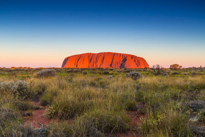 Urulu / Ayers Rock bei Sonnenuntergang