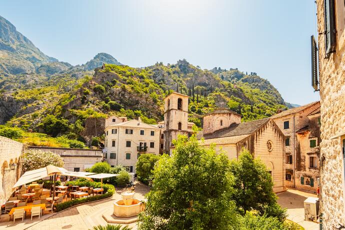 Ansicht der Stadt Kotor in Montegnegro