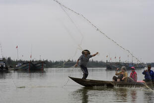 Tho Bon Fischernetze in Hoi An 