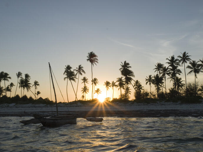 Sonnenuntergang auf Sansibar