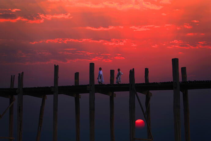 Sonnenuntergang U-Bein-Brücke